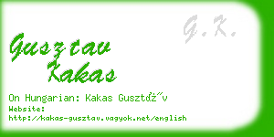 gusztav kakas business card